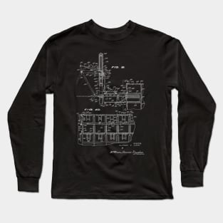 Turkey Loading Apparatus Vintage Patent Hand Drawing Long Sleeve T-Shirt